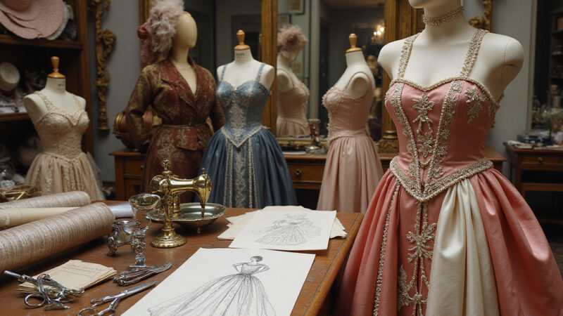 Alt-text : Un défilé de haute couture avec des modèles portant des créations audacieuses et colorées, mettant en valeur l’art et l’innovation des grands couturiers.