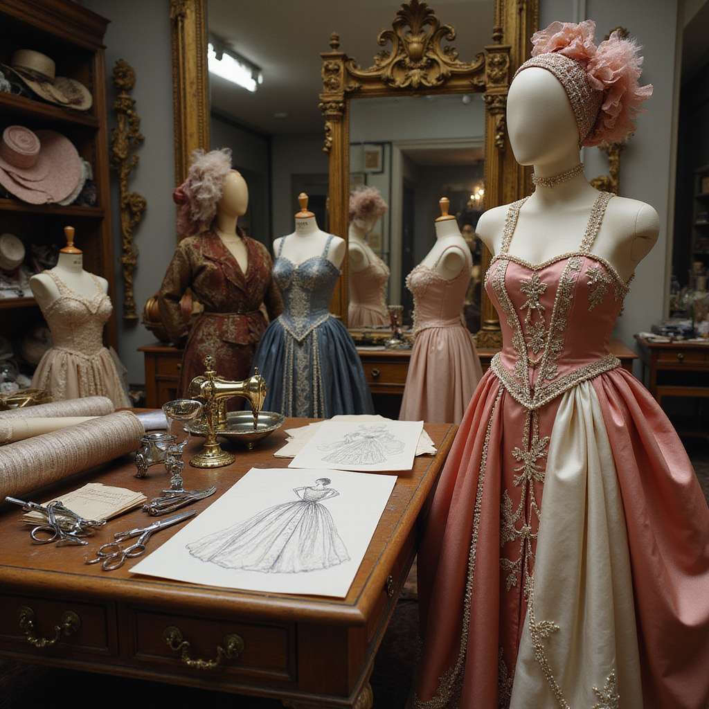 Alt-text : Un défilé de haute couture avec des modèles portant des créations audacieuses et colorées, mettant en valeur l’art et l’innovation des grands couturiers.