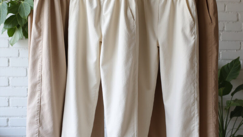 Une femme portant des pantalons larges et élégants, confortables et polyvalents pour toutes les occasions.