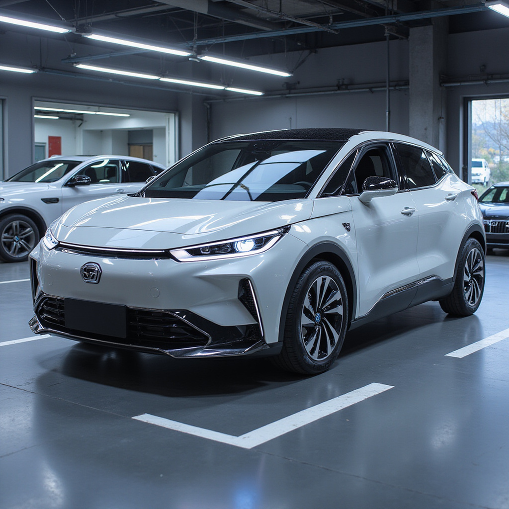 Une voiture intelligente équipée de capteurs et de systèmes dIA, illustrant lavenir de la conduite autonome.
