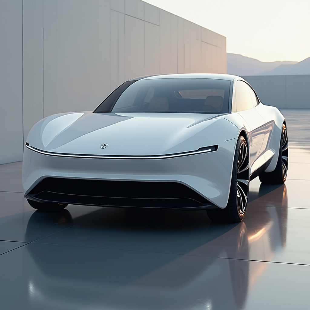 Une image montrant une flotte de véhicules Lucid Air dans un parking, prêts à être livrés aux clients et aux sociétés de location.