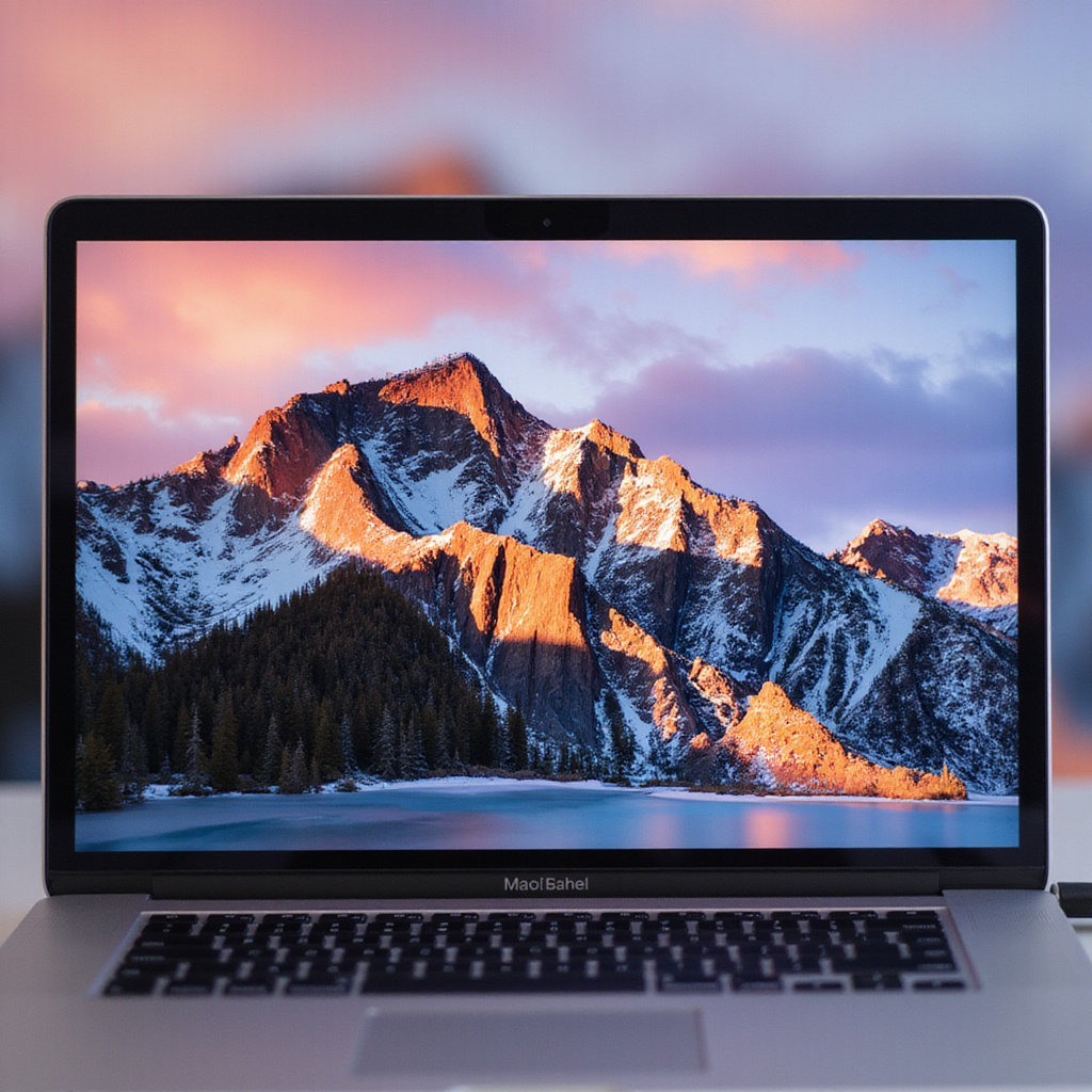 Description alt-text : Capture d’écran de macOS Tahoe montrant le design Liquid Glass et l’interface personnalisable avec des icônes colorées.