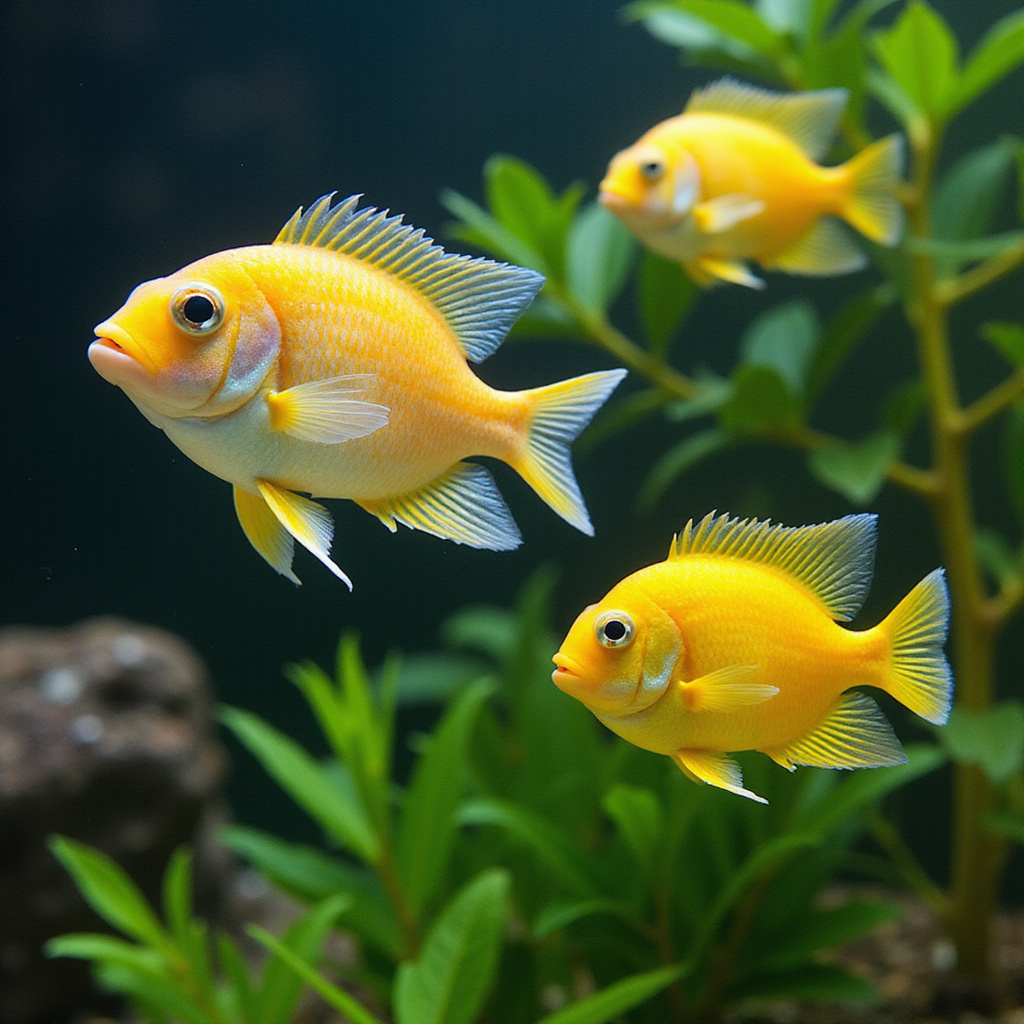 Alt-text : Un aquarium bien entretenu avec des poissons rouges, des guppys et des plantes aquatiques, illustrant un écosystème harmonieux pour les débutants.