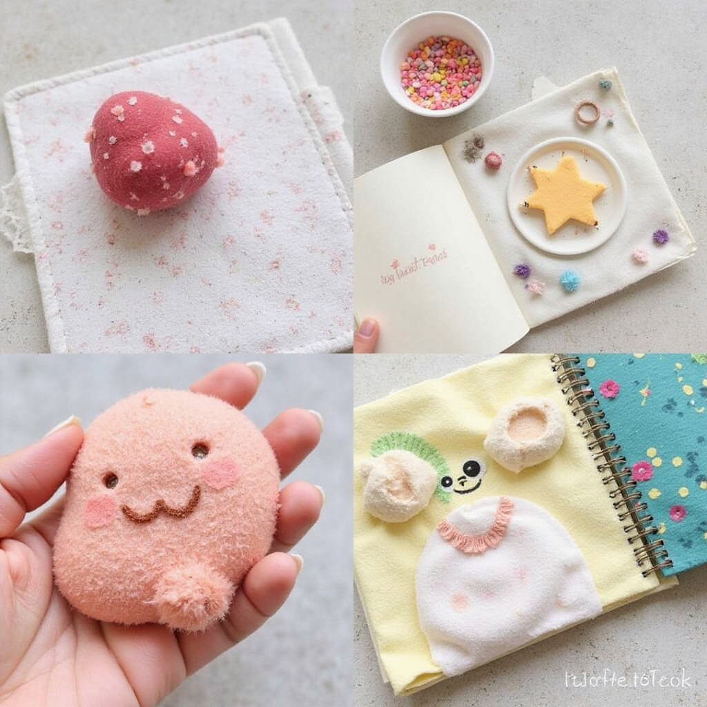 Enfant jouant avec un livre sensoriel fait maison, explorant différentes textures et couleurs.