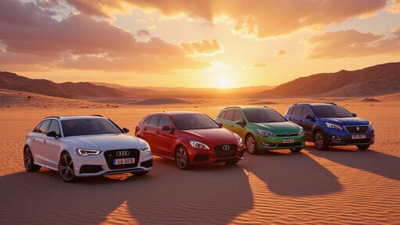 alt-text: Une Tesla Model S et une Porsche 911 garées côte à côte, symbolisant les opportunités manquées dans l’automobile il y a dix ans.