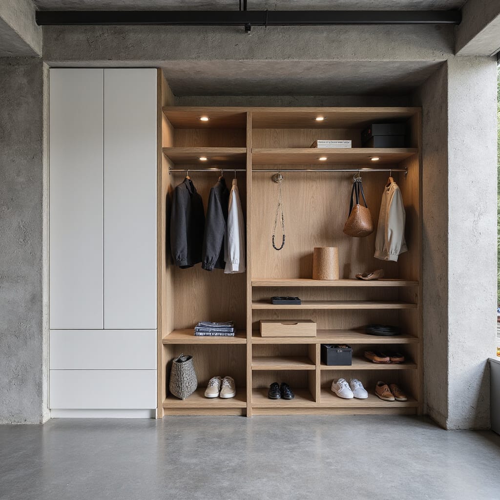 Un appartement moderne avec cellier et place de parking, illustrant l’organisation et la praticité de cet espace de vie.