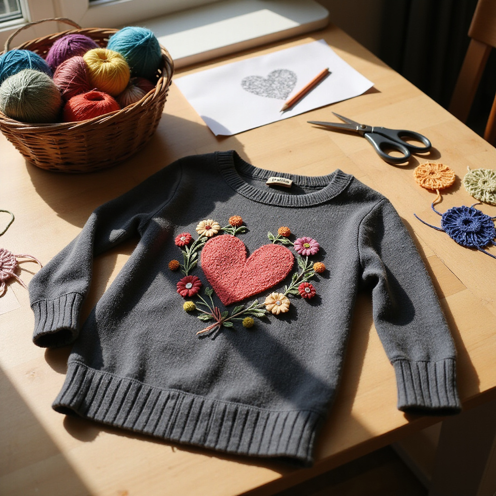 Alt-text : Une personne choisissant des designs pour personnaliser un pull sur un écran d’ordinateur.
