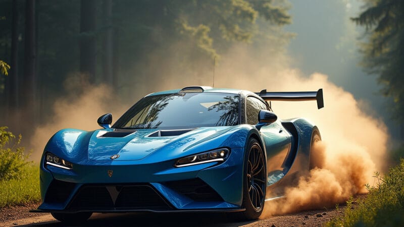 [Une Alpine A290 Rallye en action sur un circuit de rallye, montrant son design et ses caractéristiques techniques]