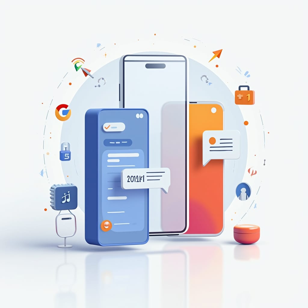 Un utilisateur basculant entre ses comptes Google professionnel et personnel sur Chrome pour iOS, avec une interface intuitive et sécurisée.
