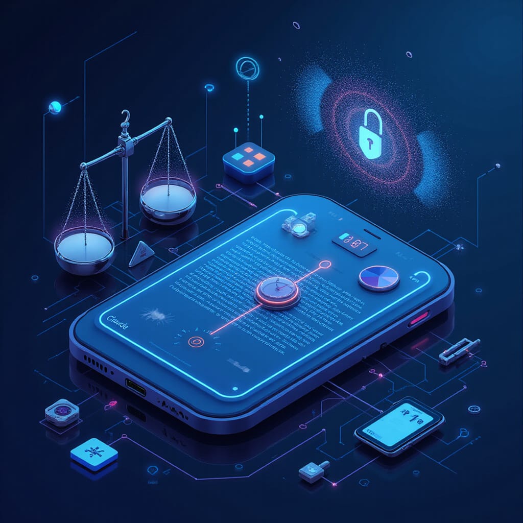 Image alt-text : Illustration dun ordinateur affichant du code avec un icône de sablier symbolisant les nouvelles restrictions de Claude Code.