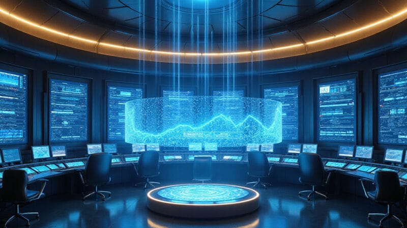 Alt-text : Illustration d’une interface Grok 4 sur smartphone avec des graphiques montrant une courbe de revenus en hausse et des icônes d’IA.