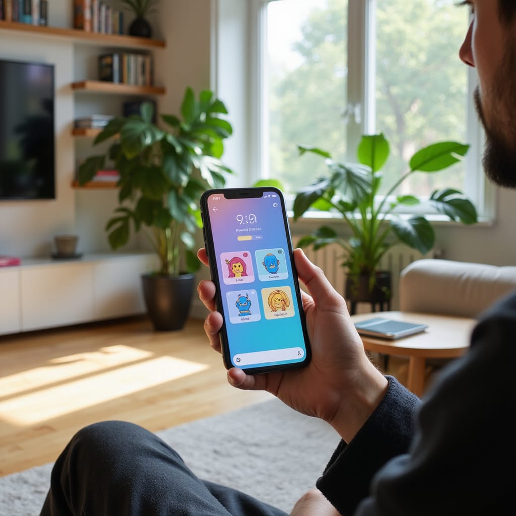 Une illustration montrant une interface de chatbot sur Messenger avec des messages personnalisés sur les films et les recommandations culturelles.