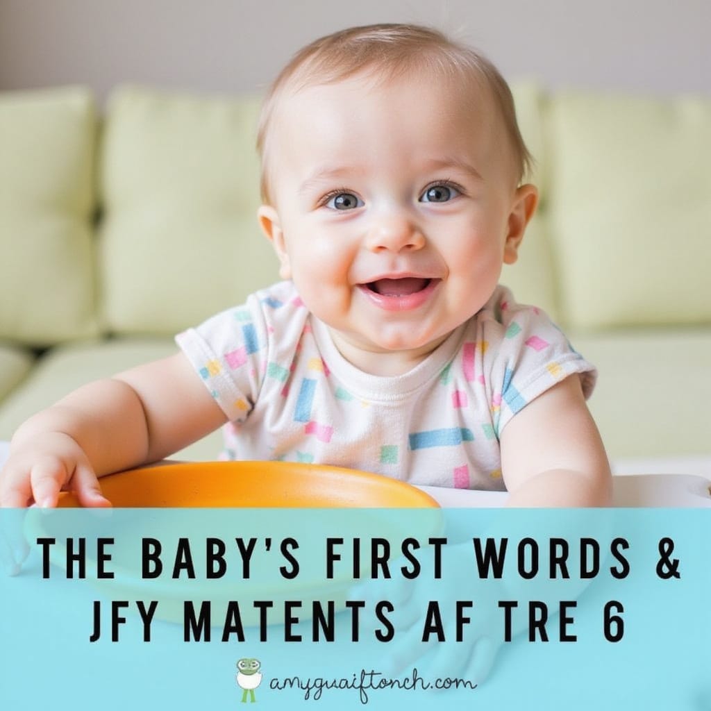 Alt-text : Un bébé joyeux babillant avec un parent, illustrant les premières étapes du développement du langage.