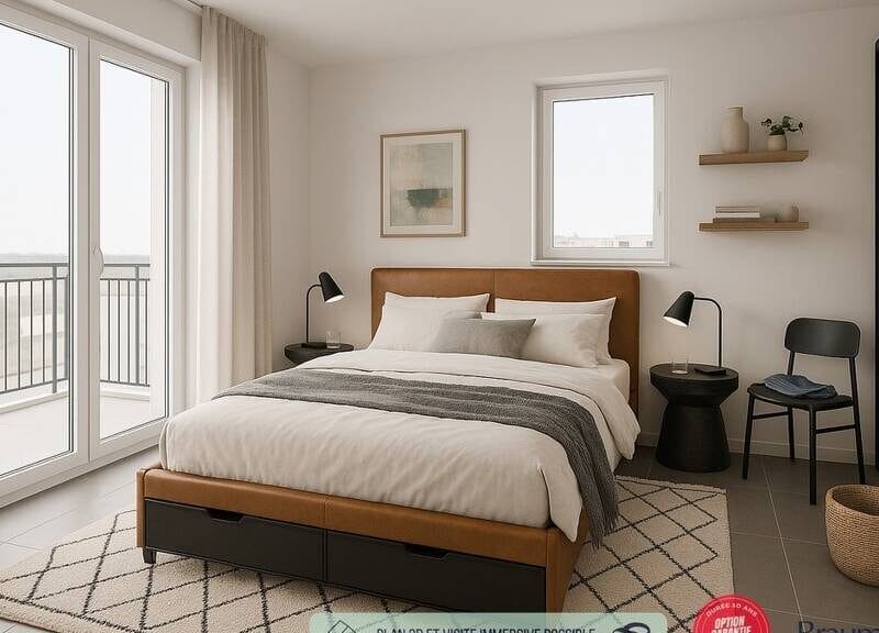 Appartement spacieux 58m2 avec garage et balcon à 230000€