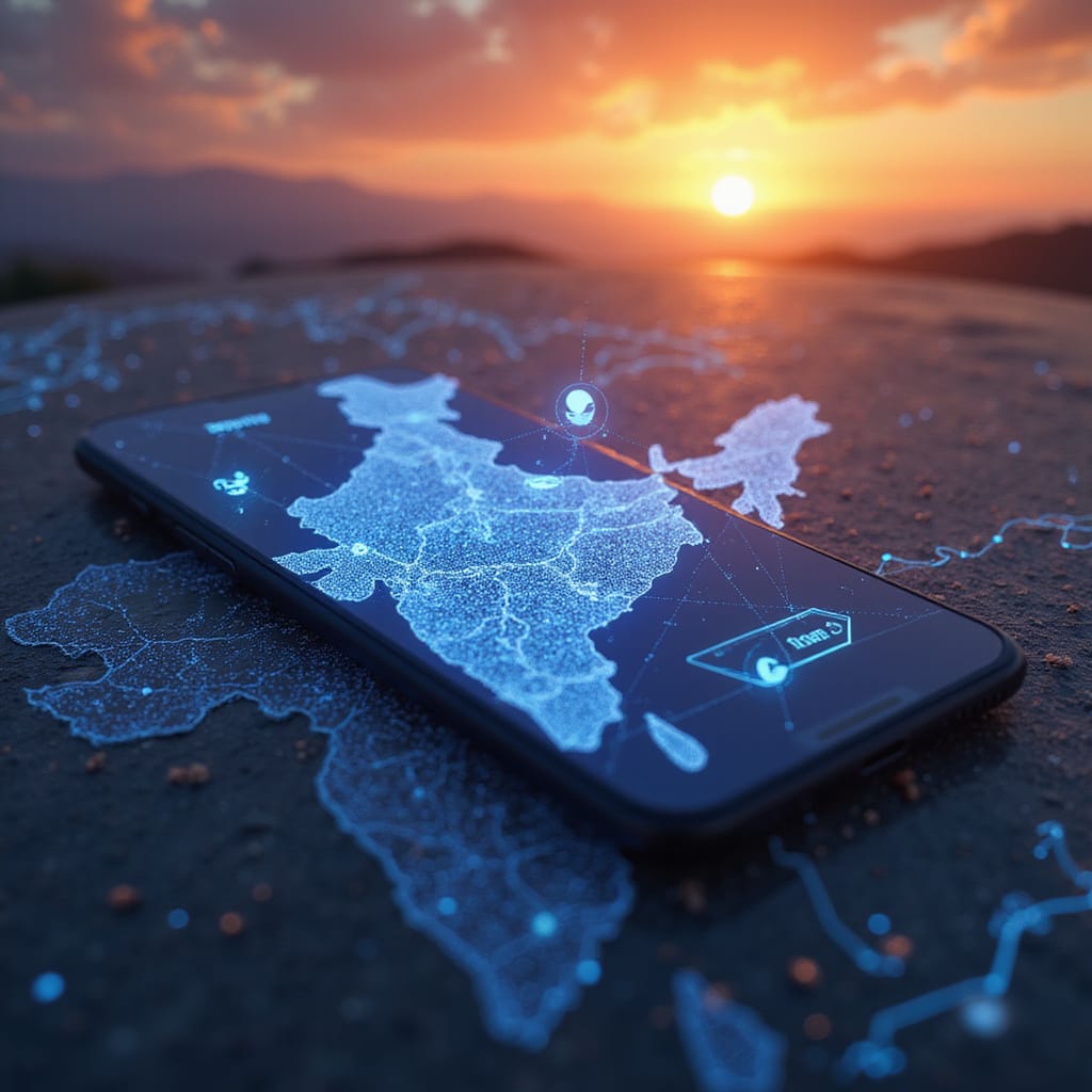 Image présentant lapplication ChatGPT sur un smartphone avec une interface en hindi, mettant en avant les nouvelles fonctionnalités de labonnement GO à 399 roupies par mois.