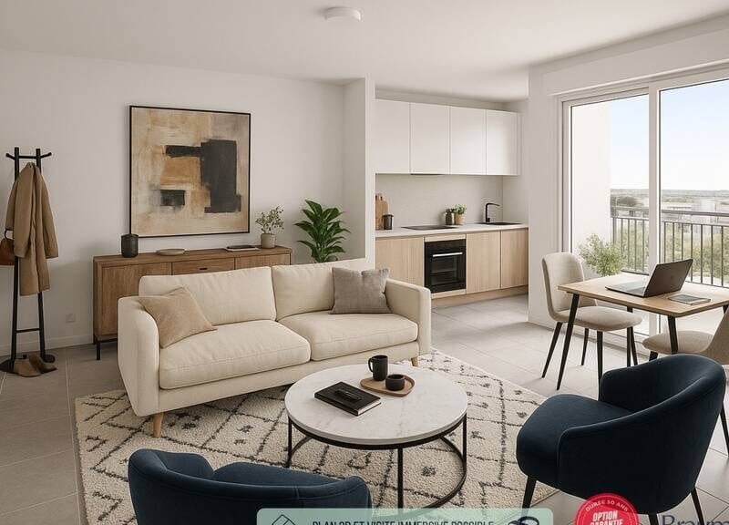 Bel appartement spacieux avec garage et balcon