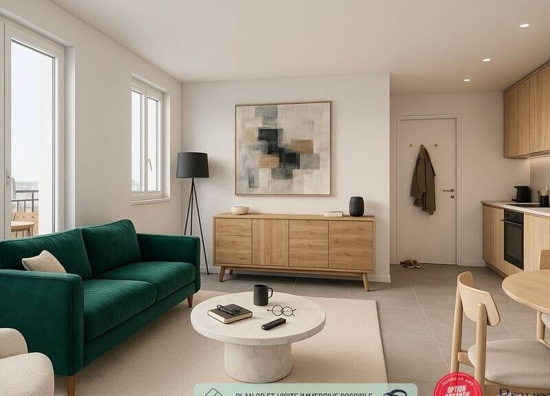 Appartement spacieux 58m2 avec garage et balcon à 230000€