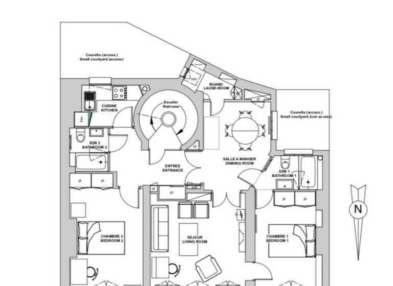 Appartement spacieux 73m² avec balcon et garage