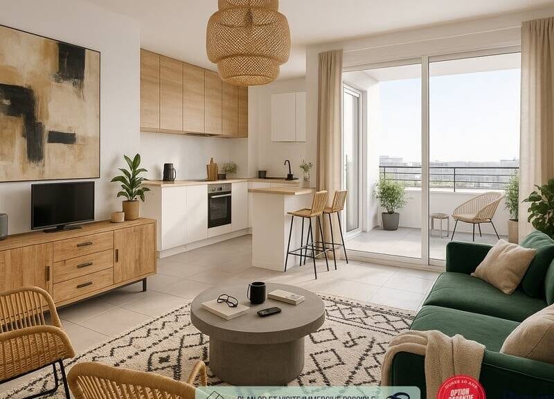 Superbe appartement lumineux avec balcon et garage