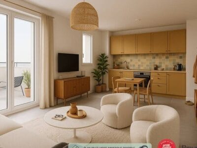 Appartement lumineux 63m², garage & balcon à 310000€