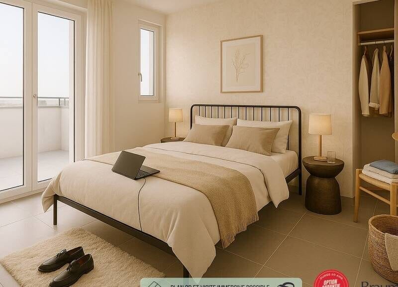 Appartement lumineux 63m², garage & balcon à 310000€