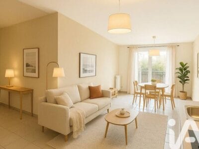 Appartement lumineux avec garage et balcon, 66m²