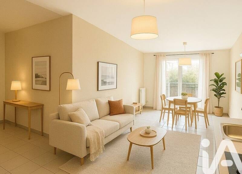 Appartement lumineux avec garage et balcon, 66m²