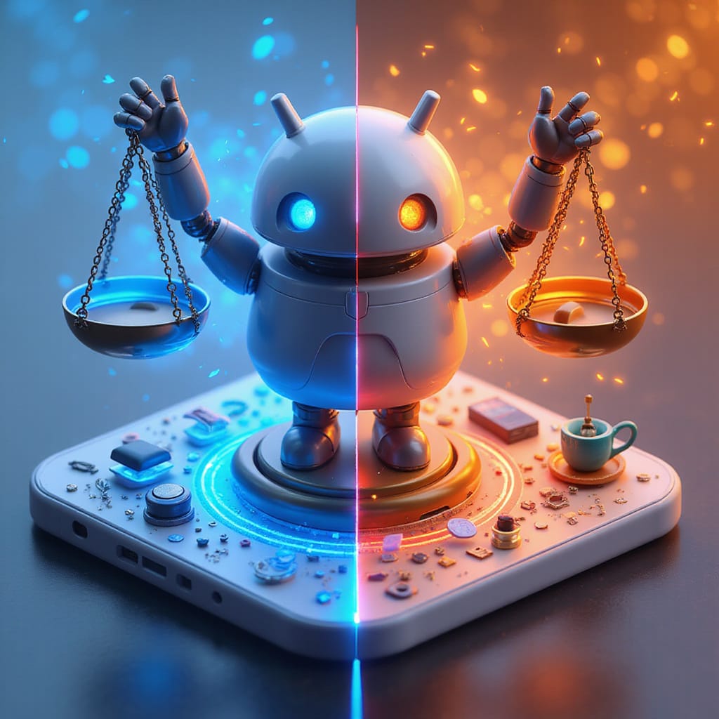 Tim Sweeney, PDG dEpic Games, commente laccord antitrust entre Google et Epic devant un écran affichant le logo Android, symbolisant louverture de la plateforme. ```