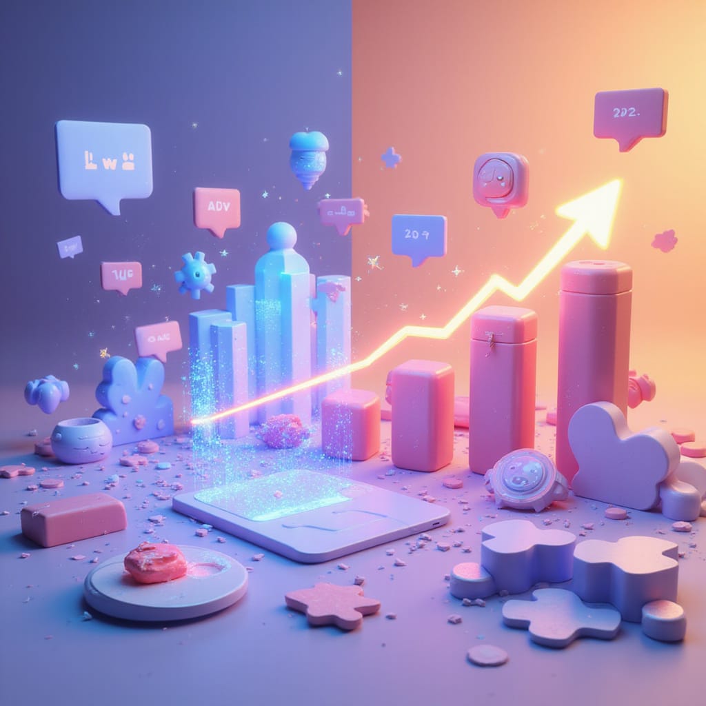 Anton Osika, PDG de Lovable, présente la plateforme de codage IA lors dune conférence tech, avec un graphique montrant sa croissance exponentielle. ```