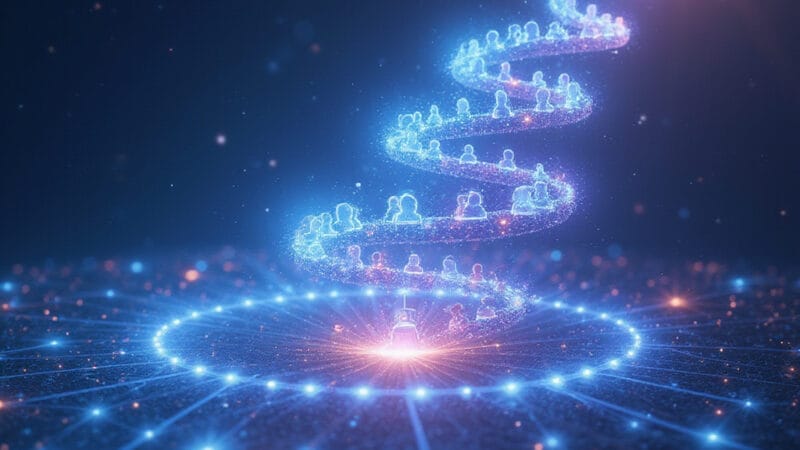 Anton Osika, PDG de Lovable, présente la plateforme de codage IA lors dune conférence tech, avec un graphique montrant sa croissance exponentielle. ```