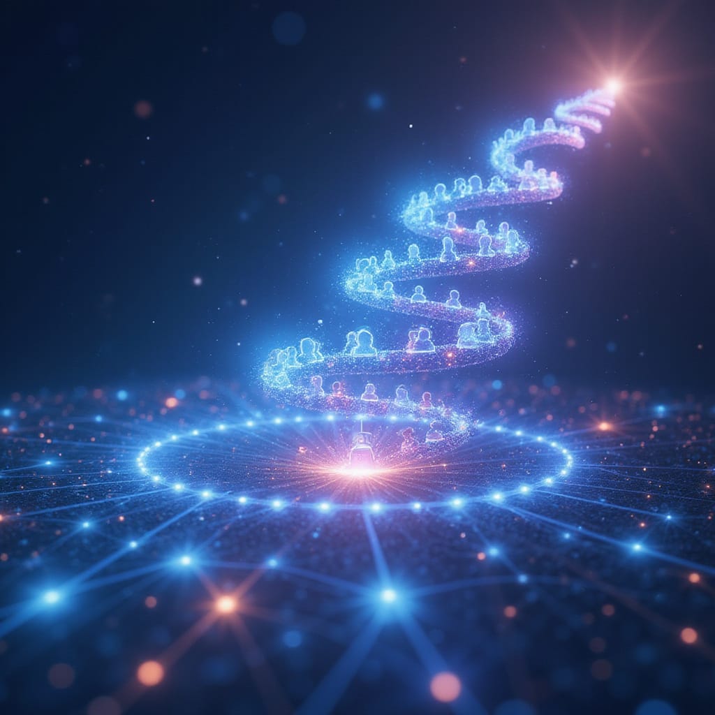 Anton Osika, PDG de Lovable, présente la plateforme de codage IA lors dune conférence tech, avec un graphique montrant sa croissance exponentielle. ```