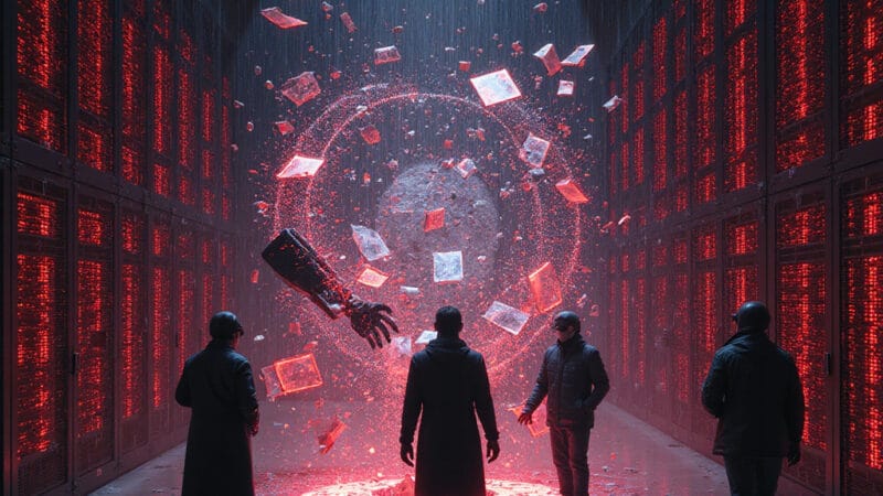 Alt-text : Illustration d’un écran d’ordinateur affichant un message d’alerte de sécurité avec des cadenas brisés, symbolisant la fuite de données sur Substack.